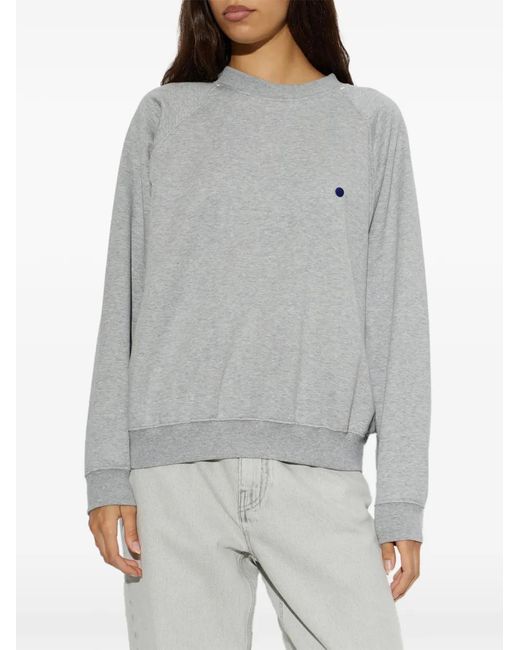 Jil Sander Gray Crew-Neck Raglan-Sleeve Sweatshirt