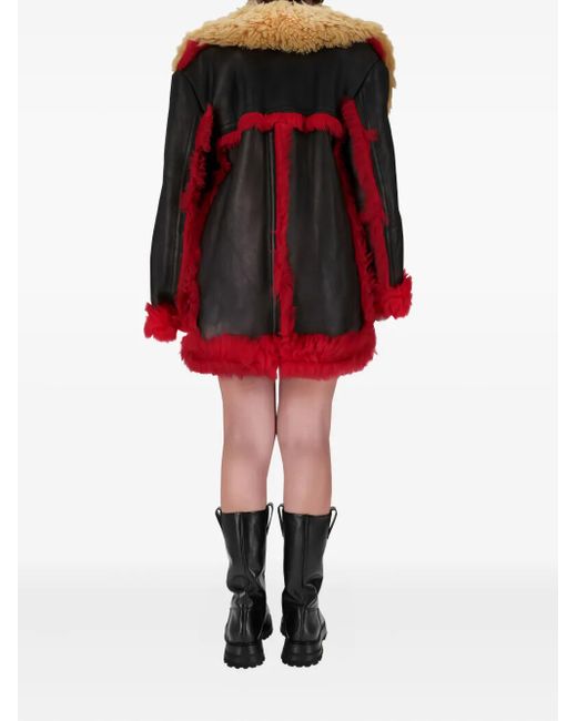Prada Red Leather Coat