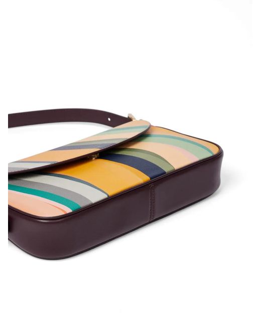Paul Smith Blue Swirl Leather Shoulder Bag