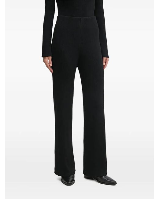 Benetton Black Ribbed Trousers