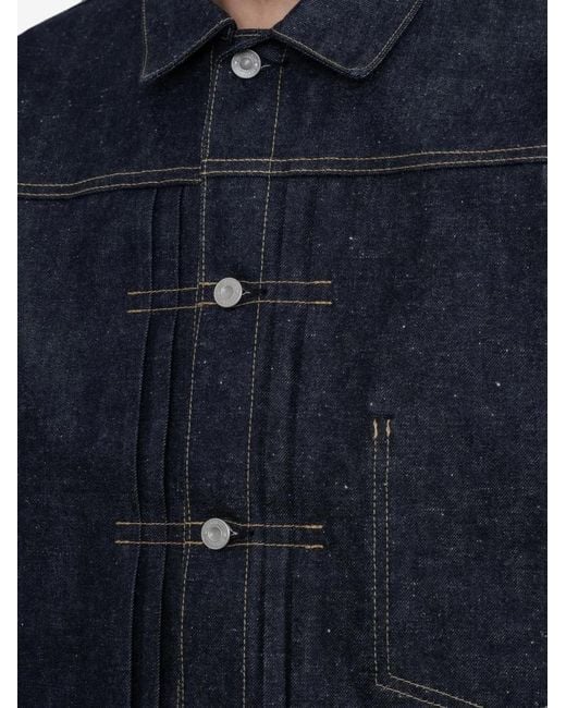 Human Made Blue Pleated Denim Jacket for men