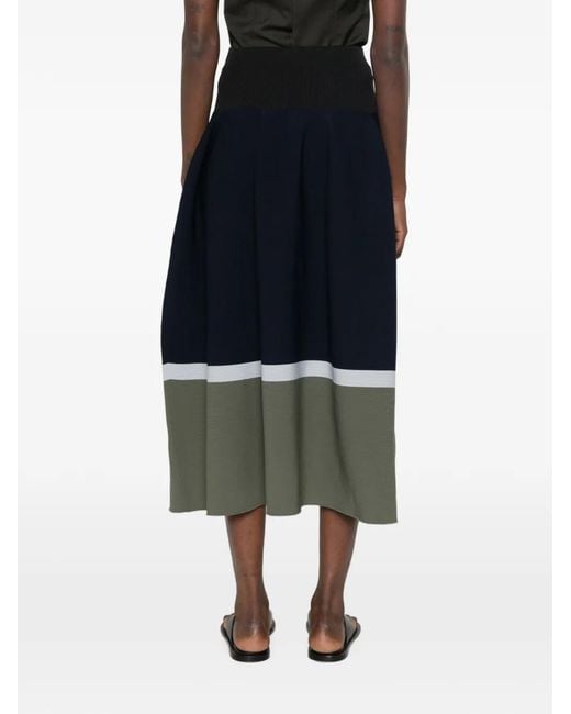 CFCL Maxi-Plooirok Met Colourblocking in het Blue