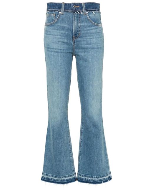 Veronica Beard Blue Carson High-Rise Flared Jeans