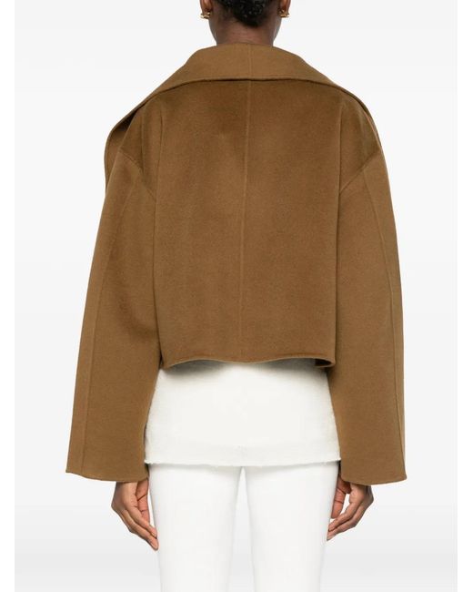 Totême Brown Signature Doublé Jacket Tobacco