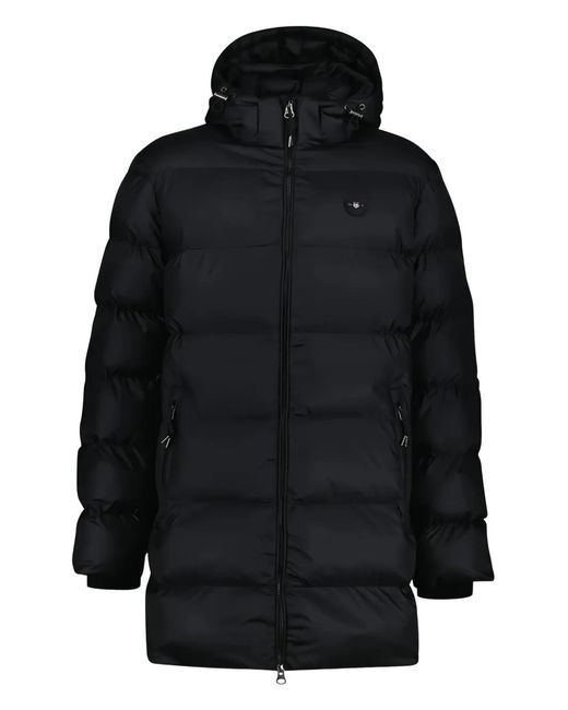 Gant Black Hooded Quilted Jacket for men