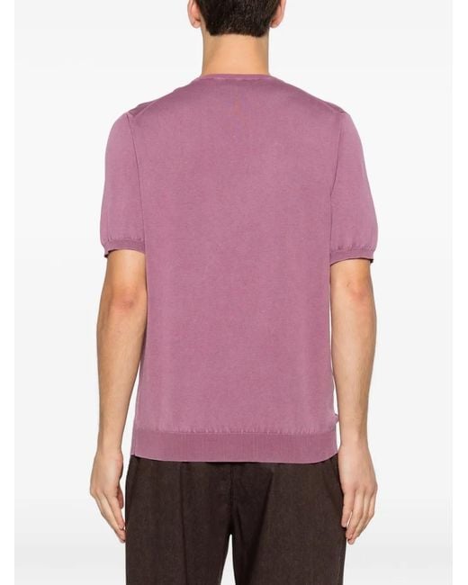 Della Ciana Pink Short-Sleeve Crew-Neck T-Shirt for men