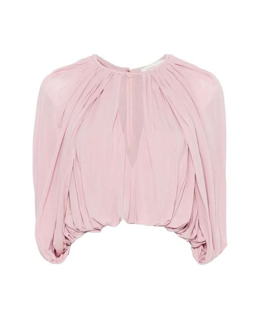 Zimmermann Alchemy Caped Blouse in Pink | Lyst