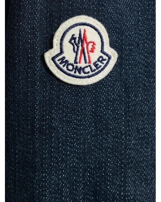 Moncler Blue Haderu Logo-Patch Jacket for men