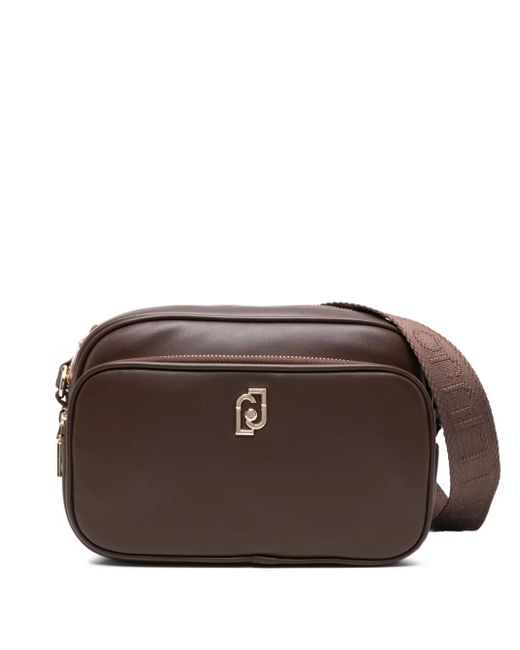Liu Jo Kleine Crossbodytas Met Logoplakkaat En Ritssluiting in het Brown