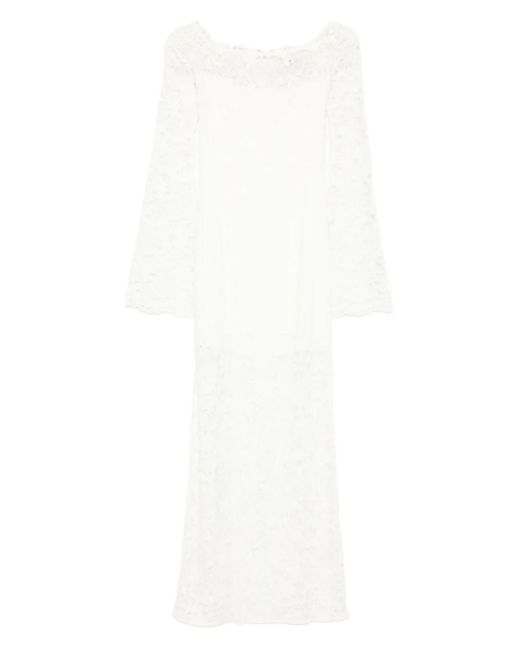 MANURI White Kleid Mit Spitze