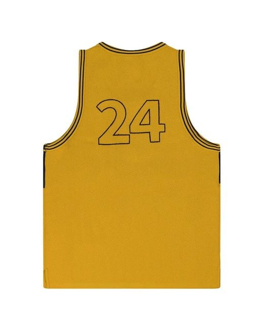 Aimé Leon Dore Yellow Knit Basketball Jersey for men