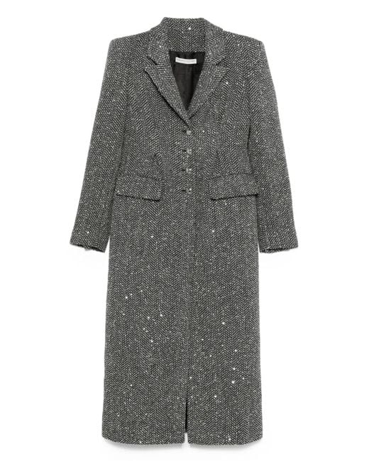 Alessandra Rich スパンコール ツイードコート Gray