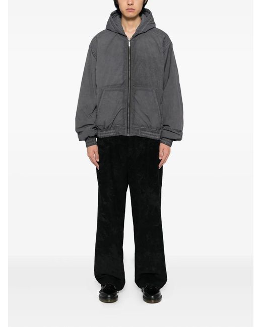Izzue Gray Logo-Embroidered Jacket for men