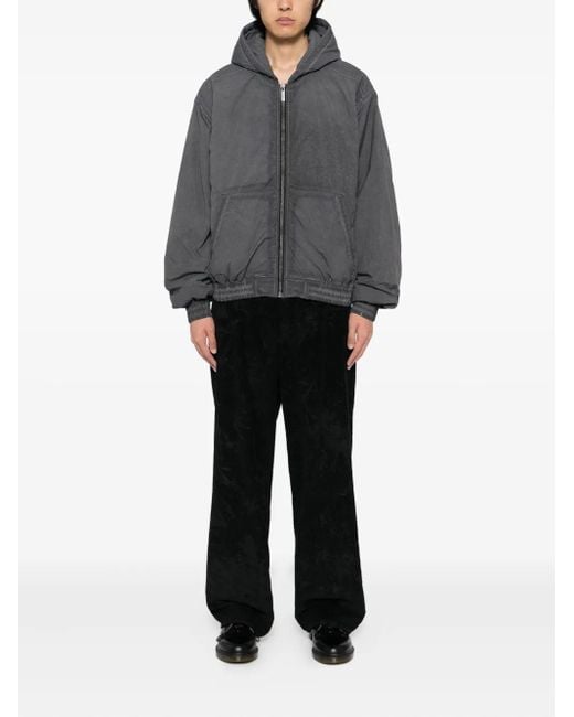 Izzue Gray Logo-Embroidered Jacket for men