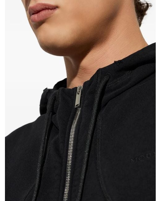 McQueen Black Zip-Up Hoodie for men