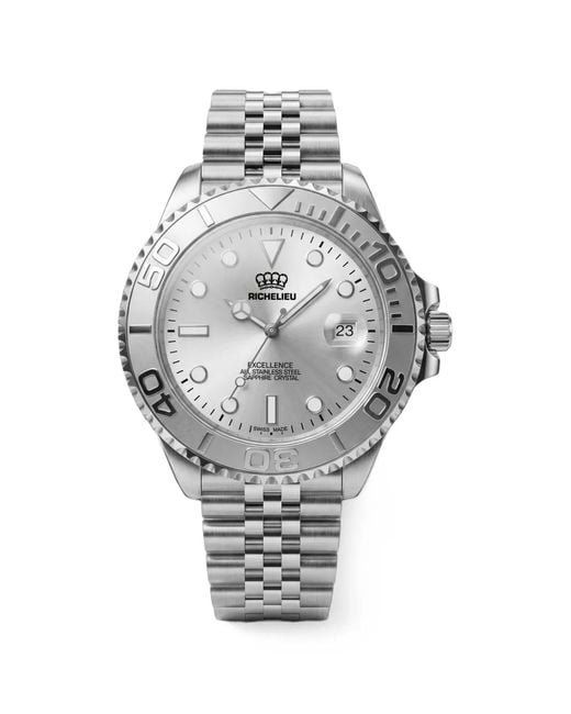 Richelieu Swiss Gray Excellence 43Mm Watch for men