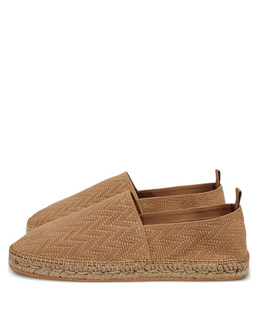 Eleventy Brown Woven Espadrilles for men