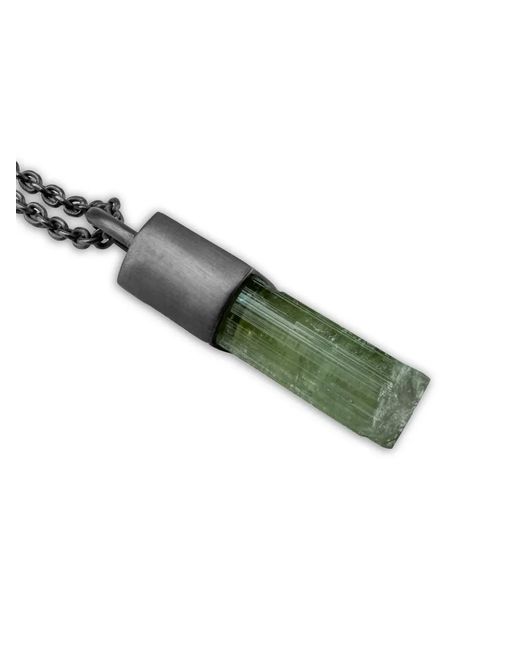 Parts Of 4 Green Oxidised Sterling Talisman Tourmaline Necklace