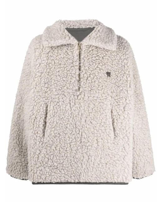Nanushka Natural Green And Neutral Louka Reversible Jacket - Men's - Artificial Fur/recycled Polyamide for men