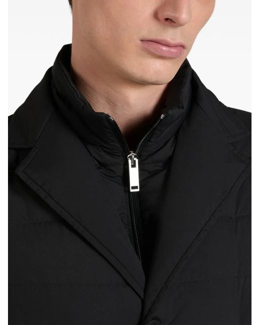 Montedoro Black Padded Zip Jacket for men