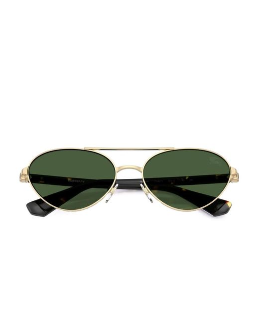 Burberry Green Be3165 Pilot-Frame Sunglasses