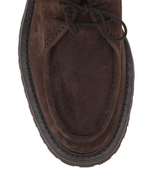 LEGRES Brown Suede Lace-Up Shoes