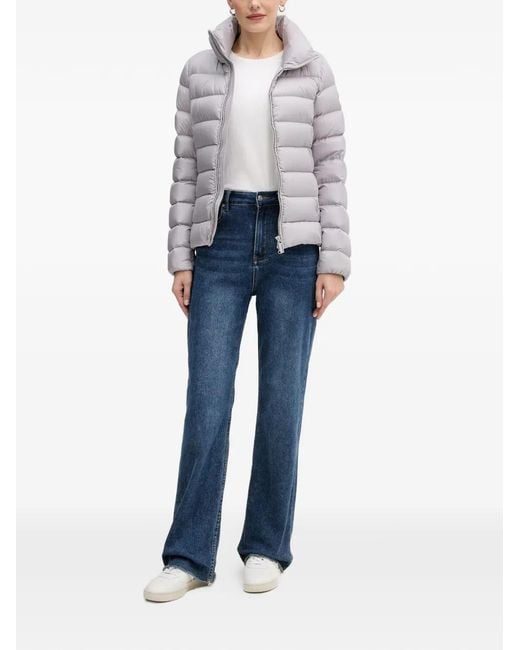 Colmar Gray Padded Funnel-Neck Jacket