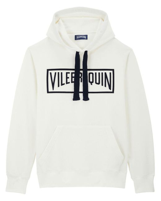Vilebrequin White Logo-embroidered Cotton Hoodie for men