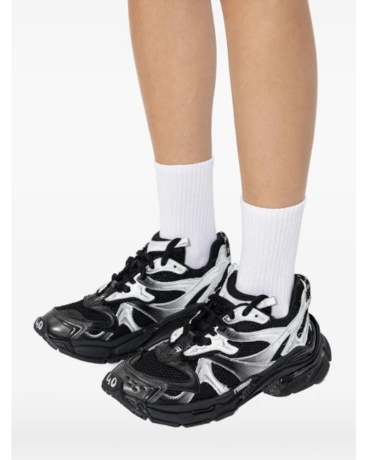 Balenciaga Black Runner Panelled Sneakers