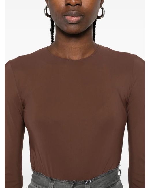 Maison Margiela Brown Technical Jersey Bodysuit
