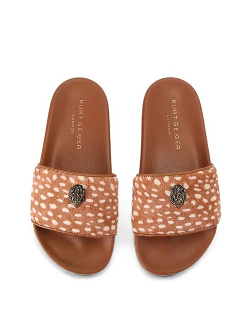 Kurt Geiger Brown Meena Eagle Slides