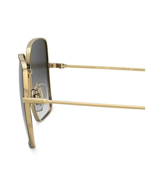 Dolce & Gabbana Black Logo Frame Sunglasses