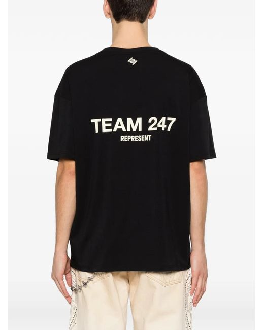 Represent Black T-Shirt À Col Rond for men