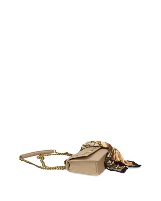 Just Cavalli Natural Chain-Strap Shoulder Bag