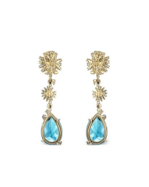 Anabela Chan Blue 14K And 18K Vermeil Daisy Aquamarine And Diamond Earrings