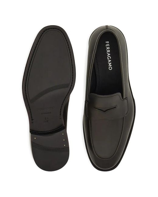 Ferragamo Black Penny Loafers for men
