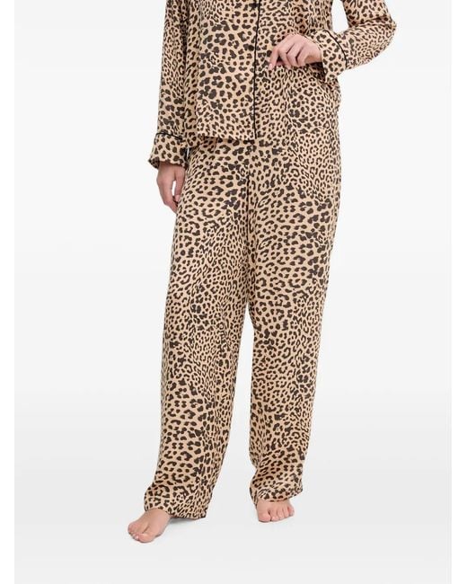 DKNY Natural Leopard-Print Pajamas