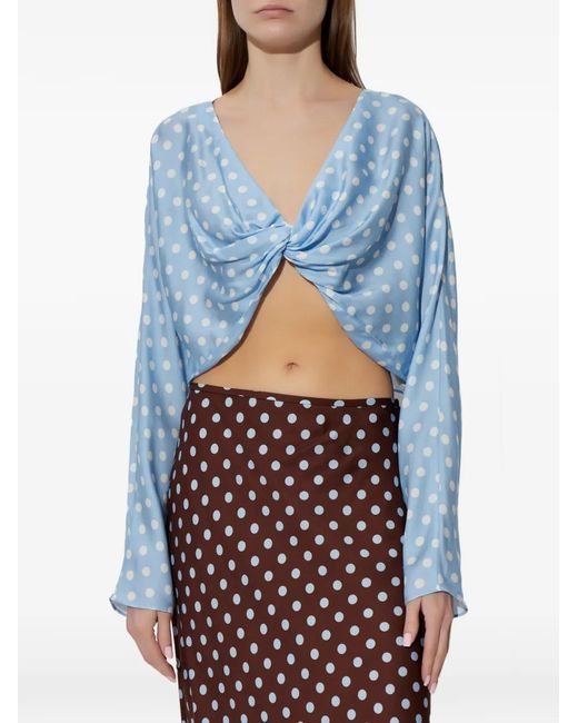Posse Blue Polka-Dot Blouse