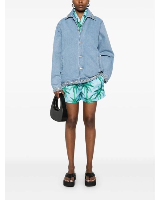Coperni Blue Studded Denim Jacket
