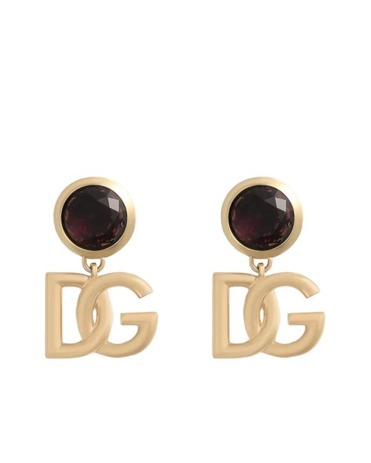 Dolce & Gabbana Metallic Ohrringe Mit Logo-Schild