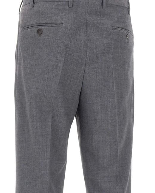 Pantalon À Plis Devore pour homme en coloris Gray