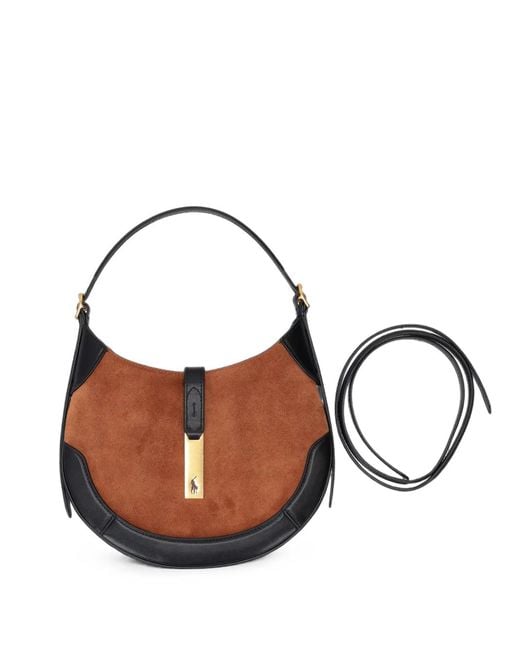 Polo Ralph Lauren Brown Suede Shoulder Bag