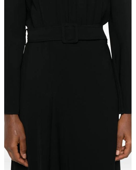 Robe Évasée À Taille Ceinturée P.A.R.O.S.H. en coloris Black