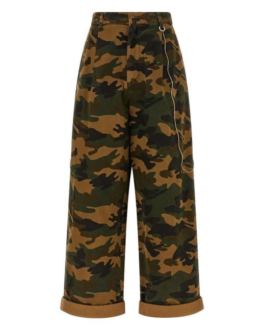 DARKPARK Green Danielle Hose mit Camouflage-Print