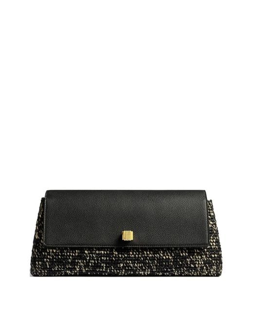 Khaite Black Textured Clutch Bag