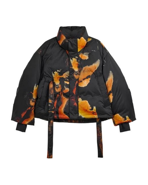 Y-3 Black Steppjacke mit Print