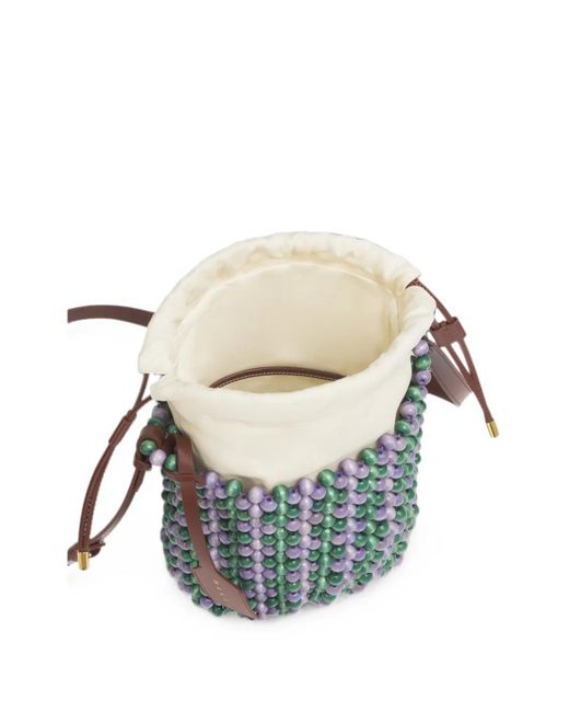 Marni Green Lilac And Beads Bag
