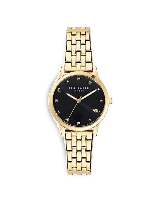 Ted Baker Metallic Celestial Motif 34Mm Watch