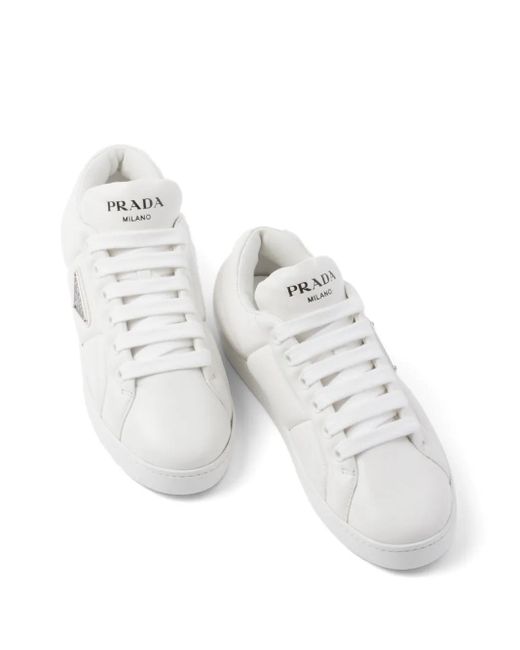 Prada Gewatteerde Slippers in het White