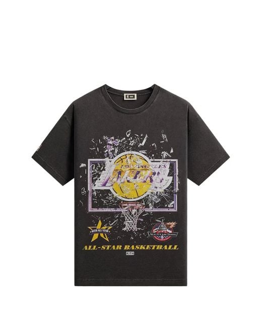 Kith Black X Nba Los Angeles T-Shirt Lakers Shattered Backboard for men